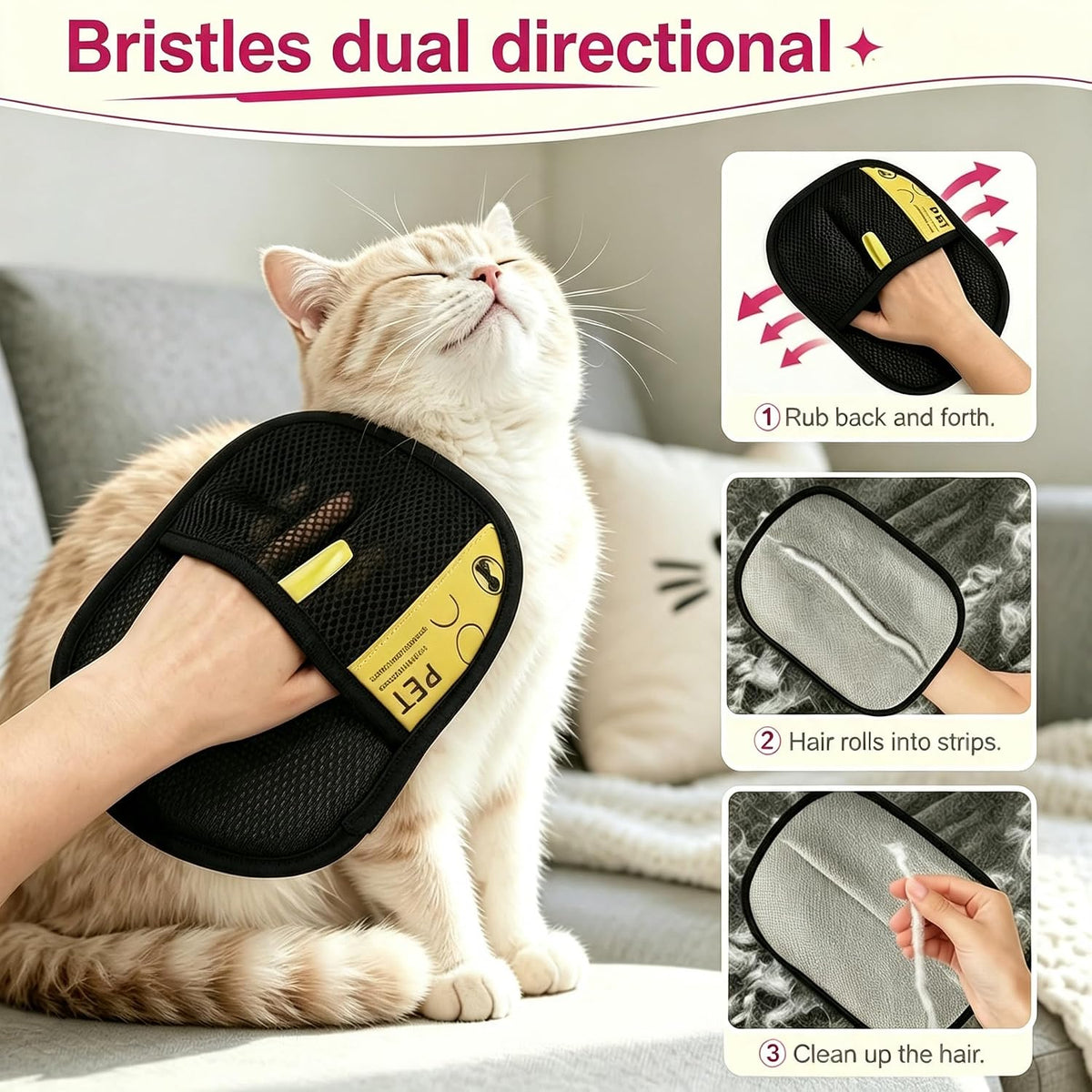 7 Pcs Cat Grooming Kit, Dogs & Cats Brush for Shedding, Dematting