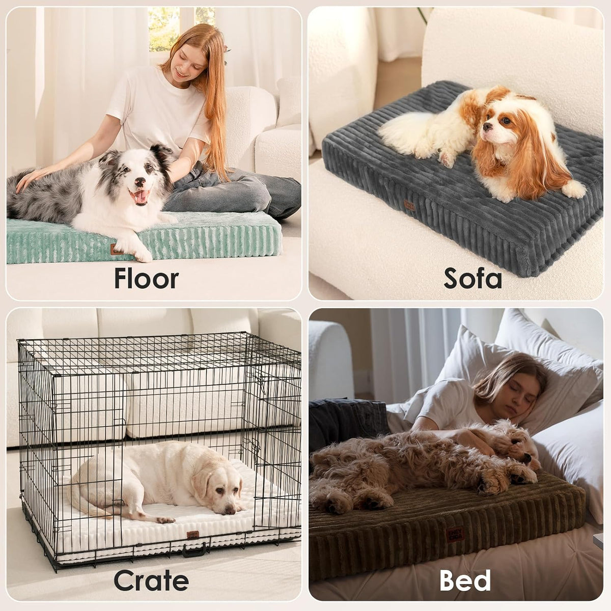 EHEYCIGA Orthopedic XL Dog Beds Large Sized Dog, 44"x32" Washable Pet Bed