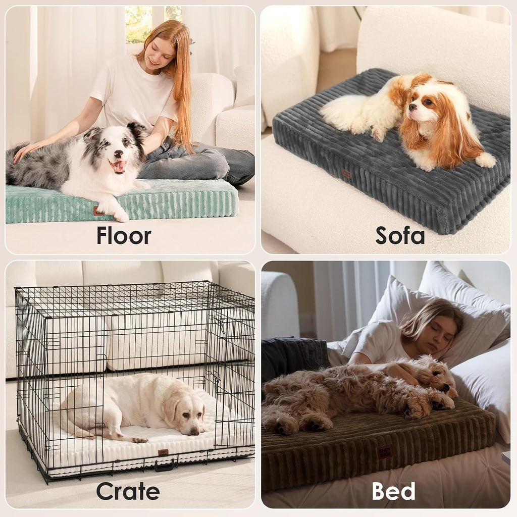 EHEYCIGA Orthopedic XXL Dog Bed 47"x29" Extra Large Pet Beds for Dogs, Grey