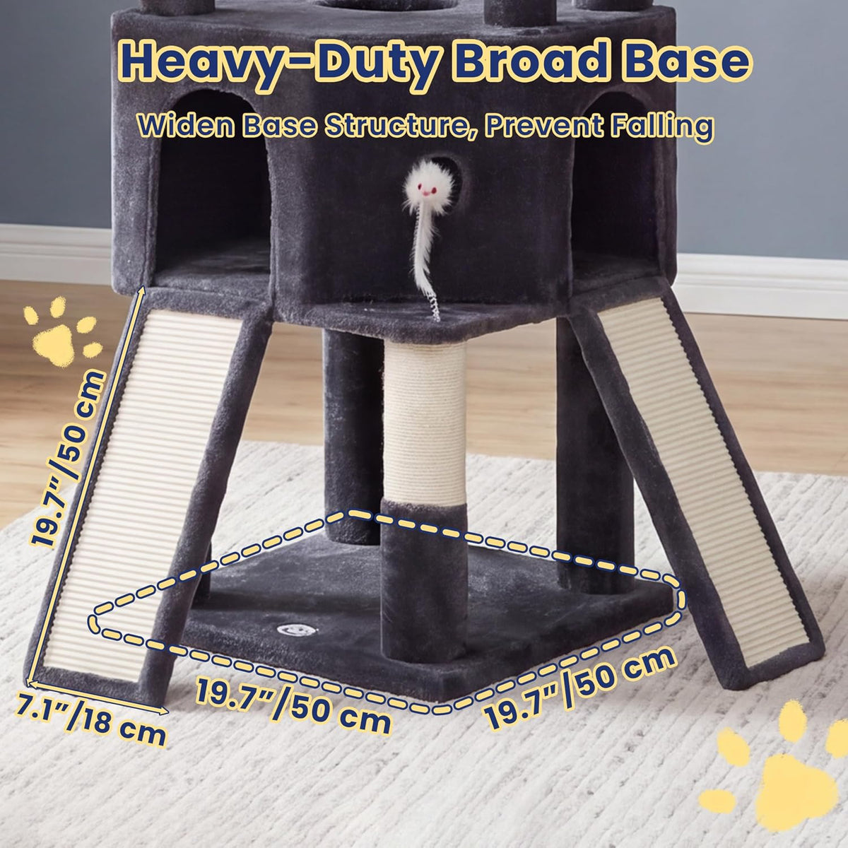 Cat Tree, 81.1" Tall Heavy Duty Cat Tower for Large Cats VCT032G
