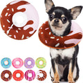 Cat Cone Collar Soft, Cute Cat Donut Collar After Surgery, Adjustable Kitten Recovery Cones to Stop Licking, Lightweight Neck Elizabethan Collars for Cats Kittens (Chocolate, Large)