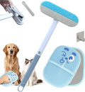 Magic Pet Hair Remover Brush Set for Dogs & Cats, 4-in-1 Hair Removal Tool, Hair Glove, Metal Hook for Furniture, Couch & Car Seats