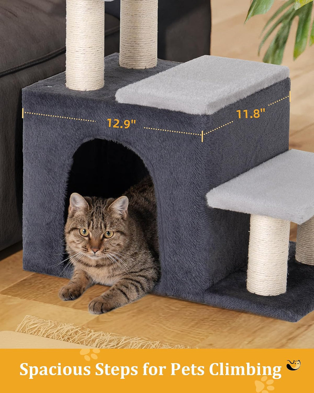Aechonow 3-in-1 Pet Stairs for Cats, Dog Steps for Small Doggie Rabbits