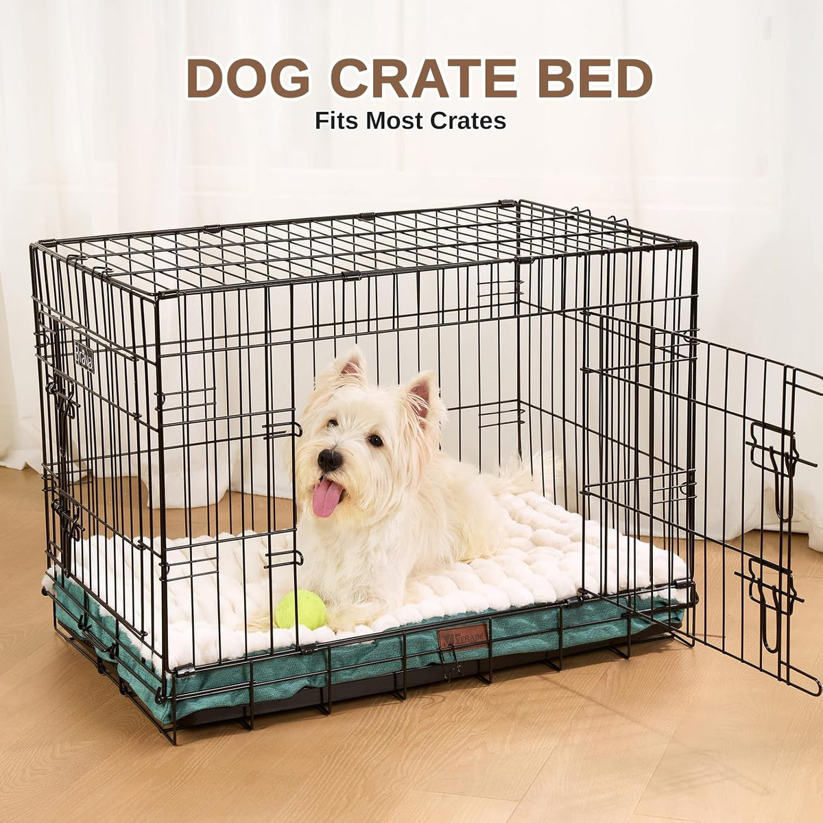 Orthopedic Dog Bed for Small Dogs,Firm Egg Crate Foam,Non-Slip Bottom,Green