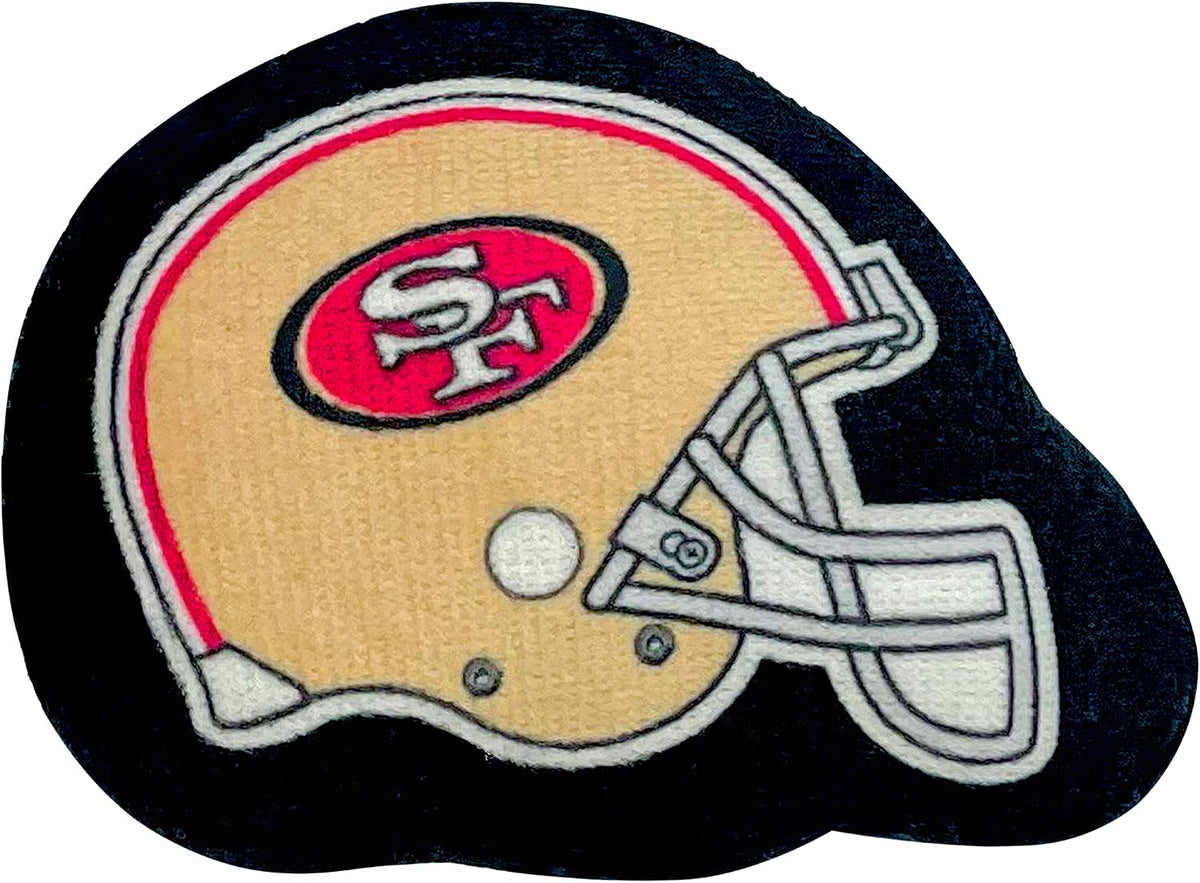 BEST PLUSH CAT TOY NFL SAN FRANCISCO 49ERS Complete Set of 3 piece Cat Toys filled with Fresh Catnip. Includes: 1 Helmet Cat Toy, 1 Football Cat Toy with Feathers & 1 Beer Bottle. Beautiful Team LOGOS