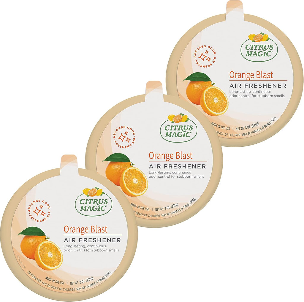 Citrus Magic Solid Air Fresheners, Orange Blast, 8 Ounce, Pack of 3
