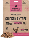 Vital Essentials Freeze Dried Cat Food, Chicken Crunchy Mini Nibs, 8 oz Bag