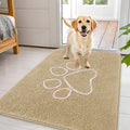 OLANLY Dog Door Mat for Muddy Paws 44x32, Paw Print Design Chenille Mud Mat