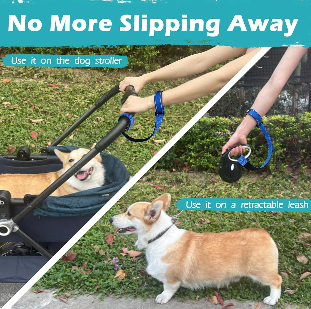 PetBonus Dog Leash Wrist Strap with Lockable Clip for Dog Retractable Leash