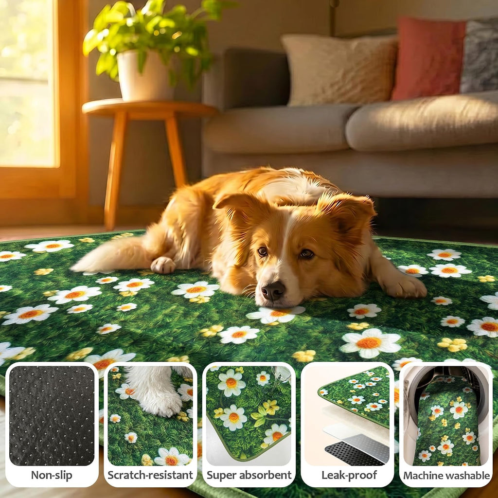 Washable Guinea Pig Pee Pads,Reusable Guinea Pig Cage Liner 2 Pack | Waterproof, Leak-Proof, Absorbent & Non-Slip, 24"x48" Bedding Potty Training Mat for Small Animal Rabbit Bunny Hamster Rat
