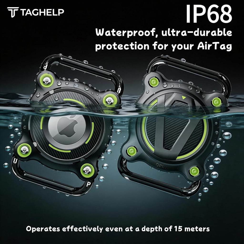 Airtag Dog Collar Holder, Waterproof(Green)