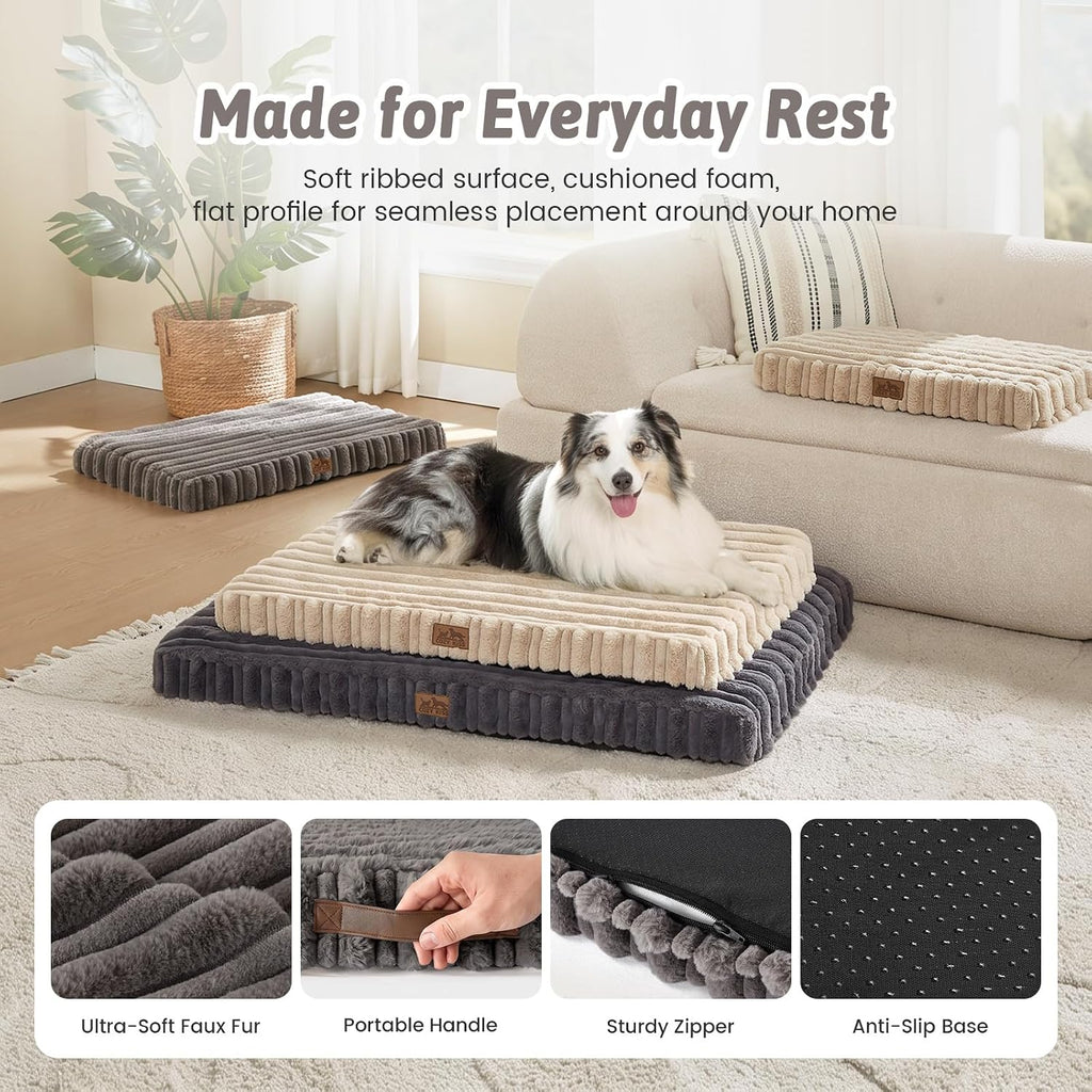COZY KISS Orthopedic Washable Dog Bed for Small Dogs, Removable, Grey