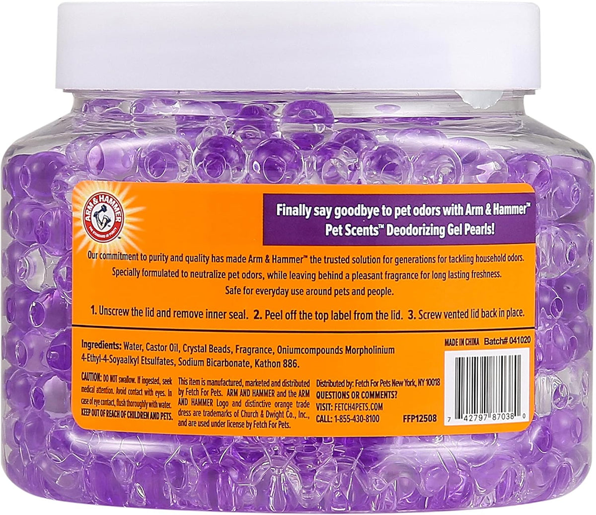 Arm & Hammer Pet Scents Deodorizing Gel Beads, Lavender Fields, 12 Oz