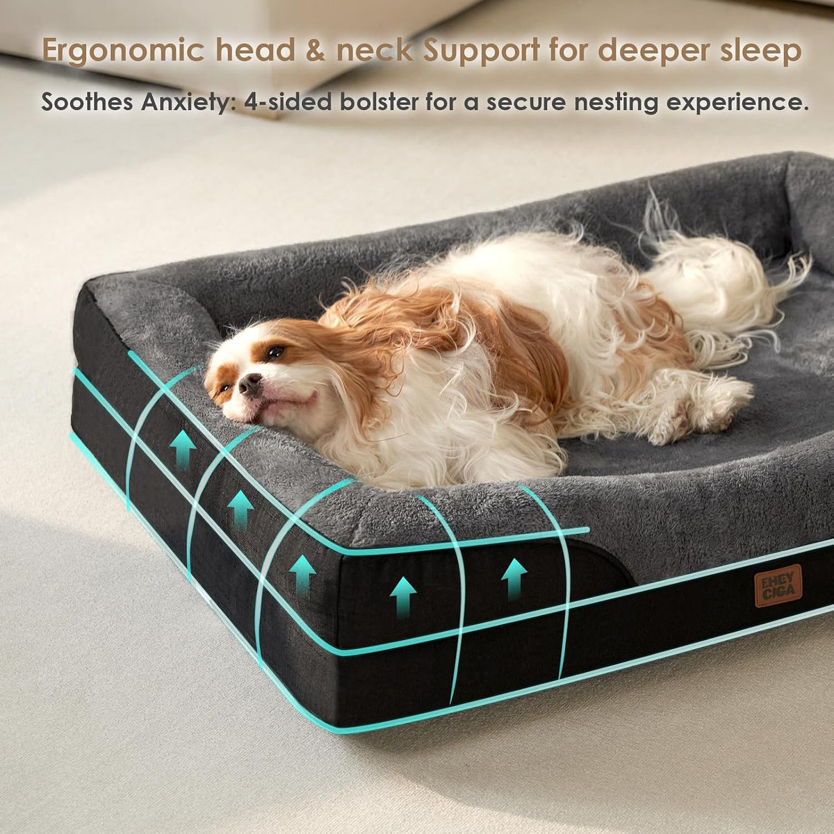 EHEYCIGA Orthopedic Dog Bed for Medium Dog, Memory Foam Dog Couch