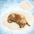 PetAmi Dog Cooling Mat Reversible Fleece Blanket for Pet Cat, L 54x54 Beige