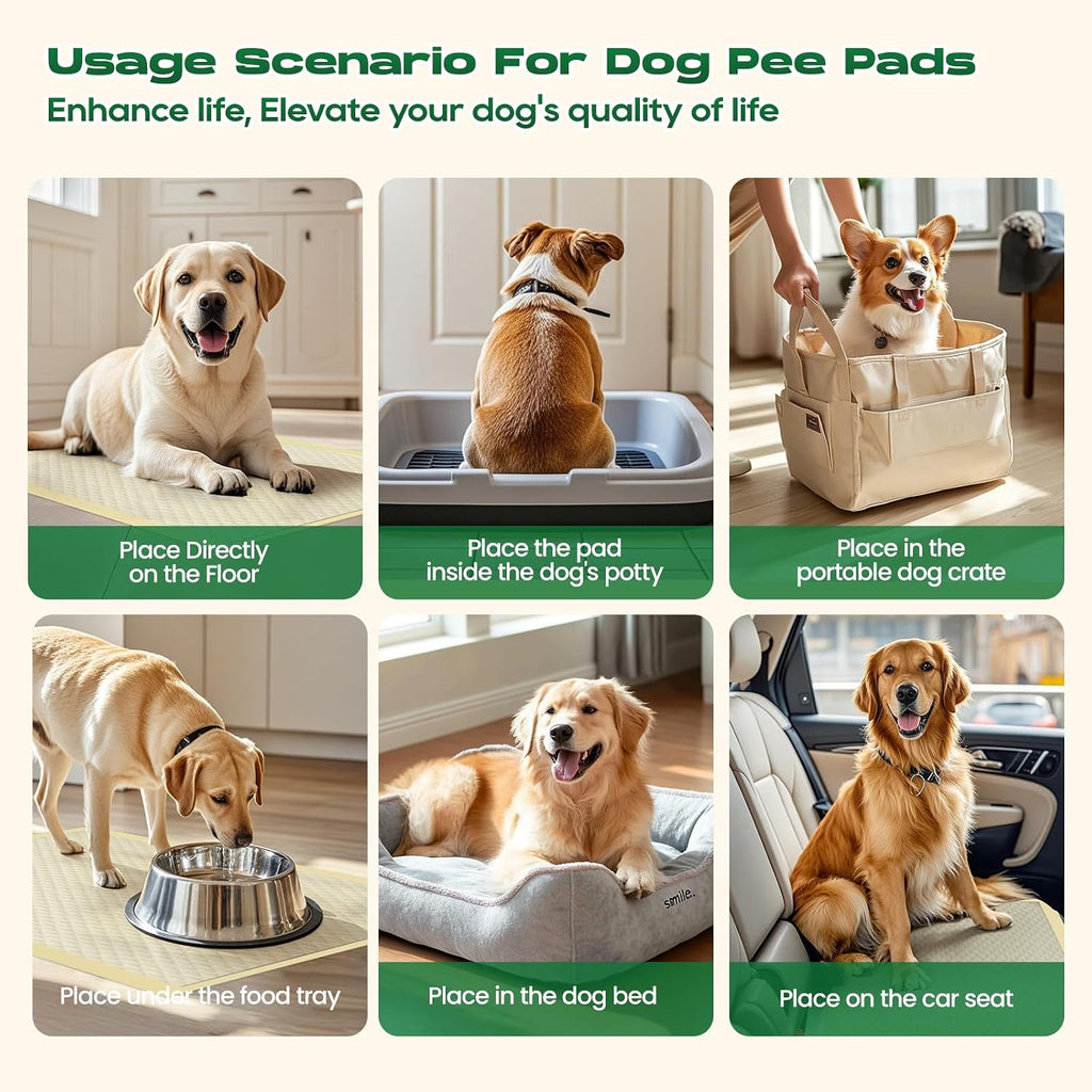 Bamboo Puppy Pads X-Large 28"x34" 60 Count with Adhesive Tabs