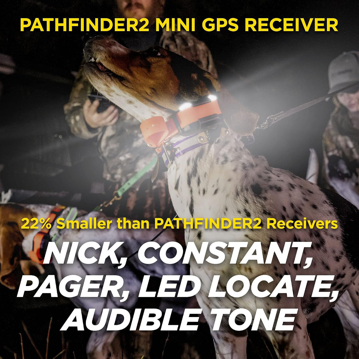 Dogtra Pathfinder 2 Mini GPS Dog Tracker e Collar 4 Mile Long Range LED Light No Monthly Fees Free App Waterproof Smartwatch Control Based Real Time Tracking Multiple Dogs Smartphone Required
