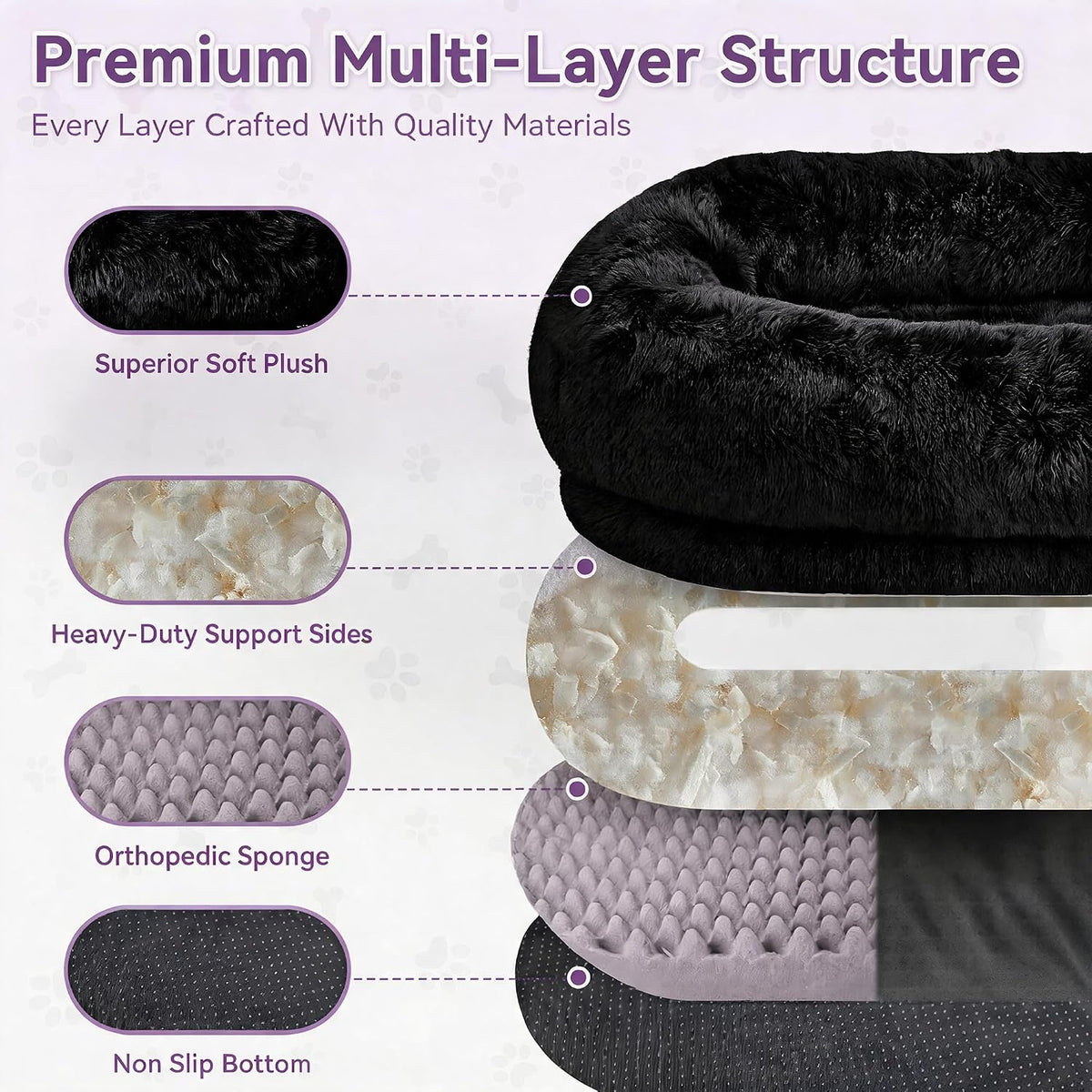Human Dog Bed, Oversized Plush Lounger Bed with Plump Pillow and Blanket