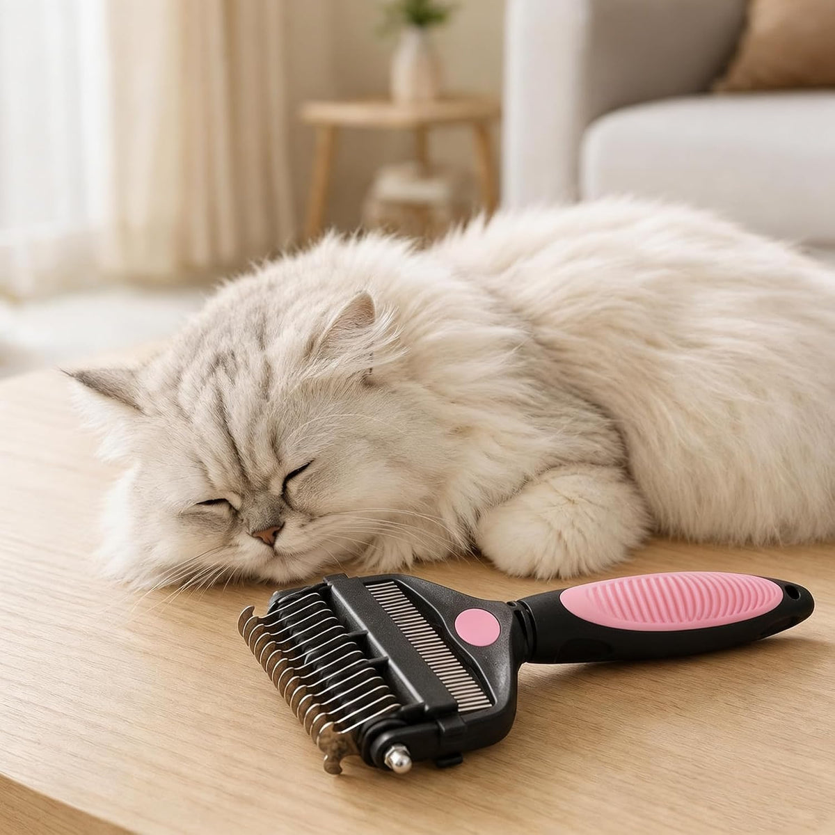 3-in-1 Pet Grooming Tool Dematting Comb Undercoat Rake Deshedding Brush