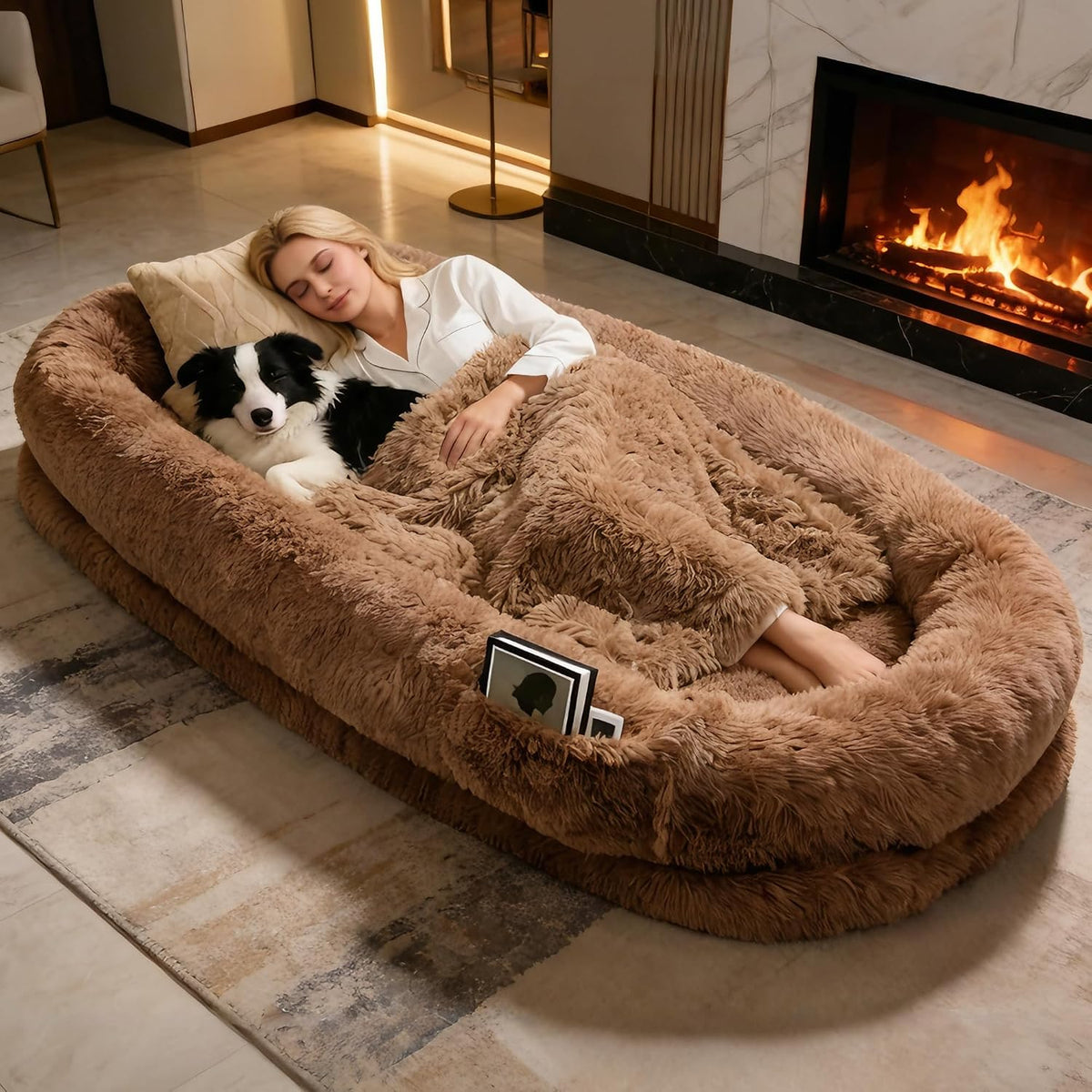 Human Dog Bed - Extra Large Dog Bed for Humans 71''x45''x12''