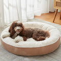 42 inches Calming Donut Dog Bed for Large Plus Dogs,Brown