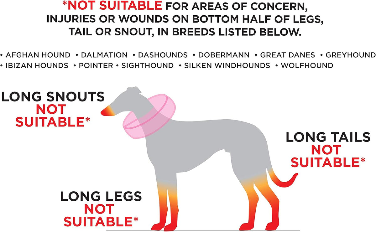 Inflatable Dog Collar, Recovery Cone, After Pet Surgery, Prevent Dogs from Biting & Scratching, Adjustable Thick Strap, Soft Comfortable Pink Donut (Medium)