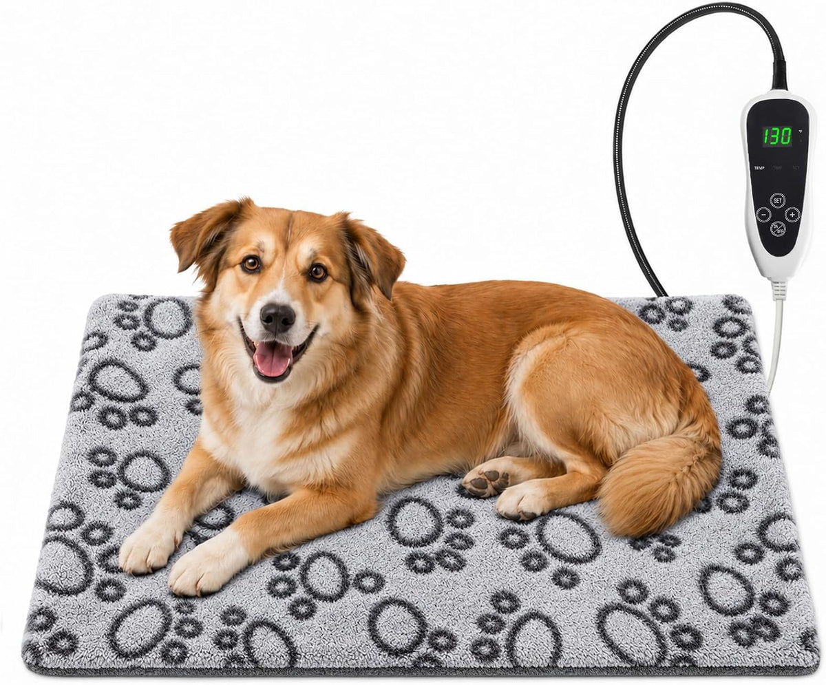 GOLOPET Dog Heating Pad 32x20 in UL/MET Dual Security Certification-Grey