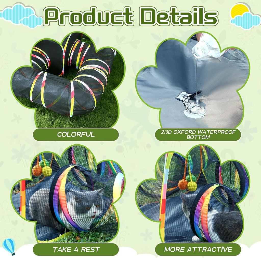 CypherX Cat Tunnel for Indoor Cats, Large Collapsible Cat Tube Toys