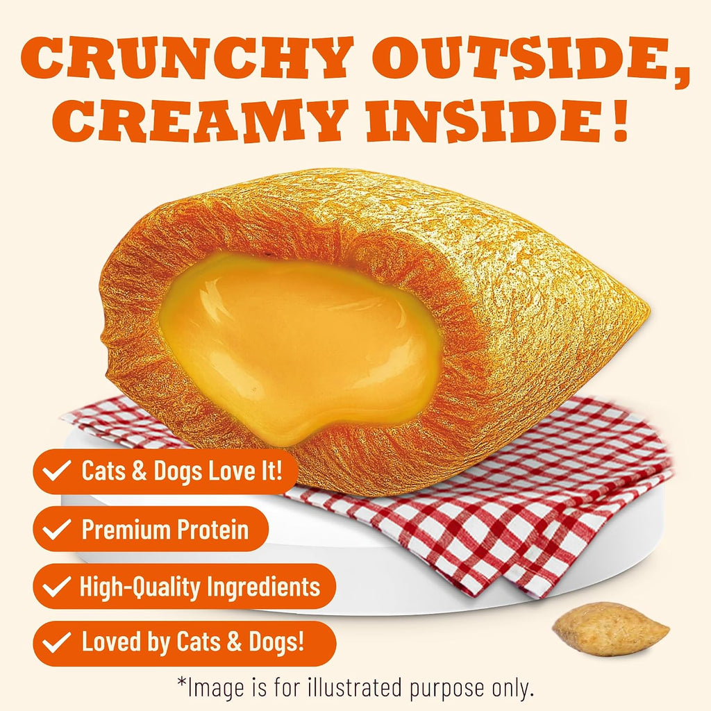 13.05oz Pumpkin Treats for Cats & Dogs with Egg Yolk Creamy Core