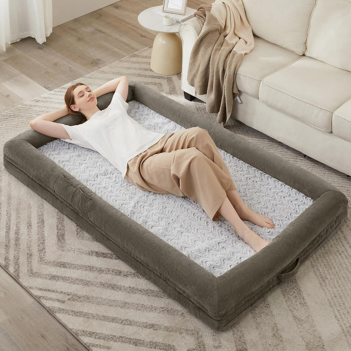 WNPETHOME Human Dog Bed Orthopedic for Adult & Dogs Comfy Sleeping