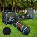 Outdoor Cat Enclosure, 4-in-1 Cat Tent Tunnel Playpen Set