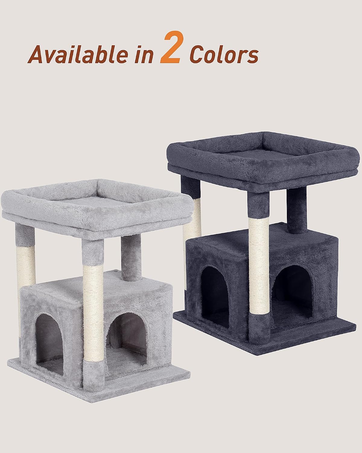 23.6" Cat Tree for Large Cat, 19 * 15.8 in Large Perch, Light Gray