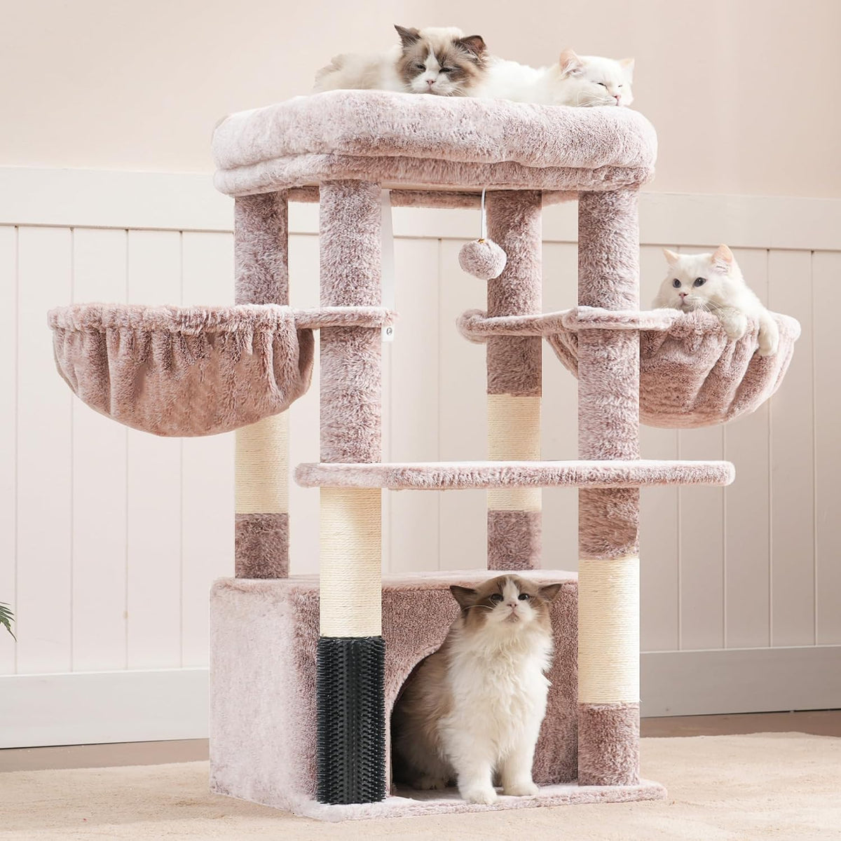 Hey-brother Cat Tree Tower with Large Platform, Spacious Condo, MPJ060MU