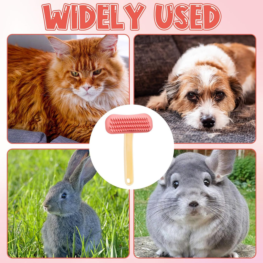Rabbit Brush, Soft Silicone Small Animal Massage Comb, Practical Bunny Brush for Grooming, Bunny Grooming Kit Supplies Suitable for Cats Puppies & Other Pets