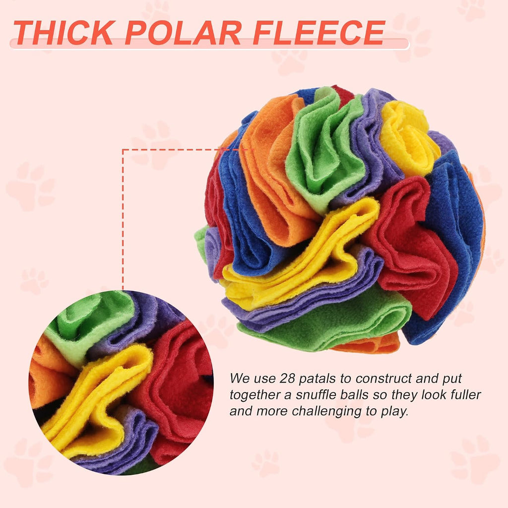 Snuffle Ball for Dogs, Interactive Dog Toys, Rainbow, Small