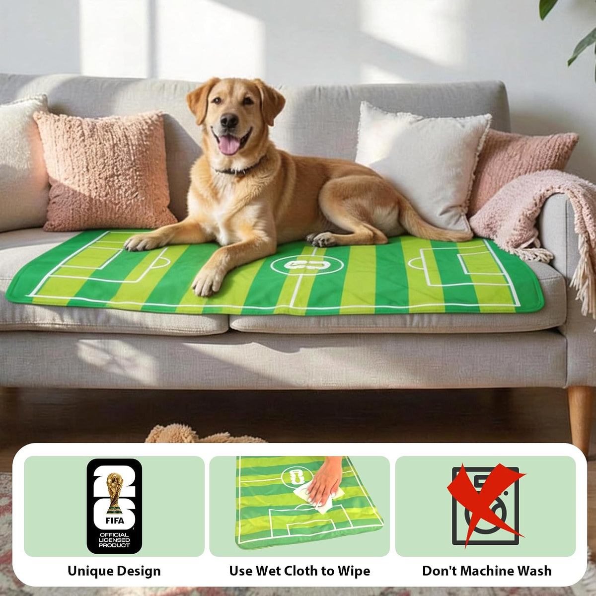 FIFA Dog Cooling Mat, Cooling Blanket for Dogs,Washable, M