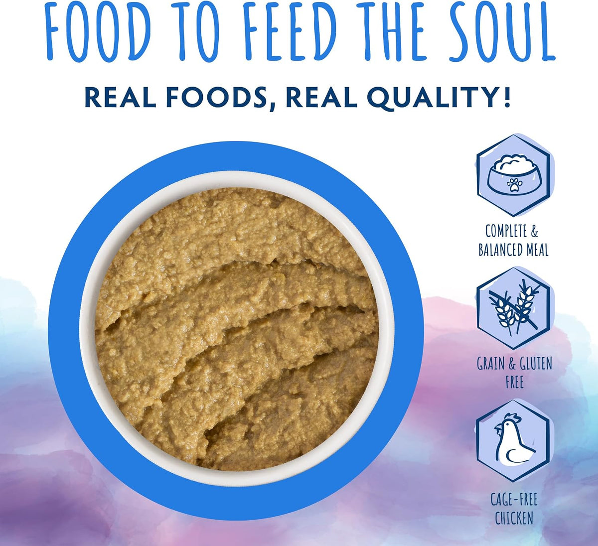 Soulistic Paté Wet Cat Food, Chicken Dinner in a Hydrating Purée, 5.5oz Can, Pack of 8
