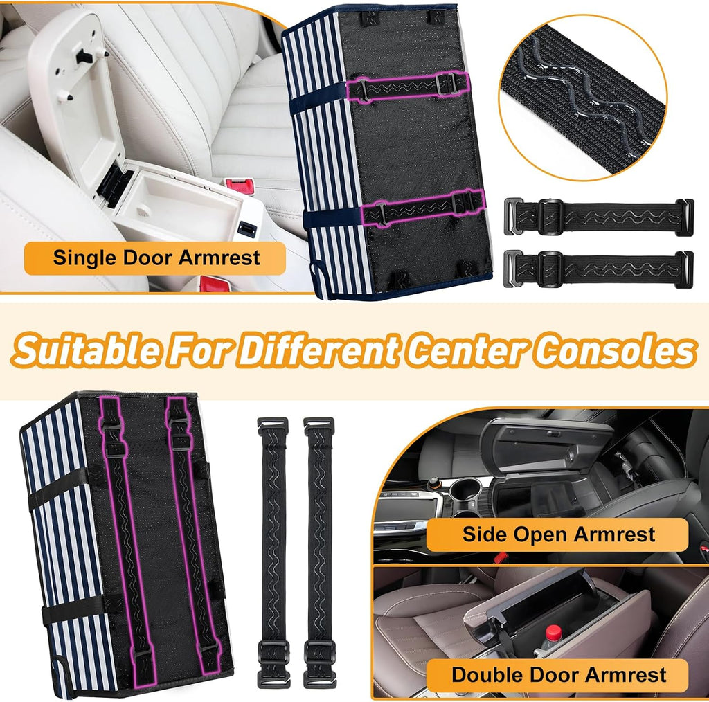 Portable Dog Car Seat for Small Dogs, Puppy Car Seat, Blue Stripes