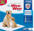 Four Paws Wee-Wee Superior Performance Dog Pee Pads, 100 Count | Quilted leak-proof puppy pads, dog housebreaking & potty training, 24-hour floor protection, pet supplies, 22" x 23"