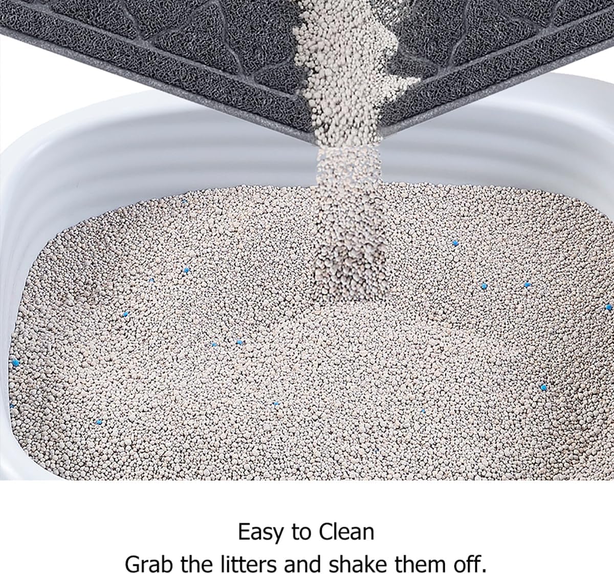 unipaws Cat Litter Trapping Mat, Litter Box Scatter Control Pad | Litter Free Floors and Urine Waterproof, Gentle on Paws, No Phthalate