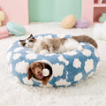 Lesure Donut Cute Jacquard Large Cat Tunnel Bed Kitten Toys for Dog Bunny
