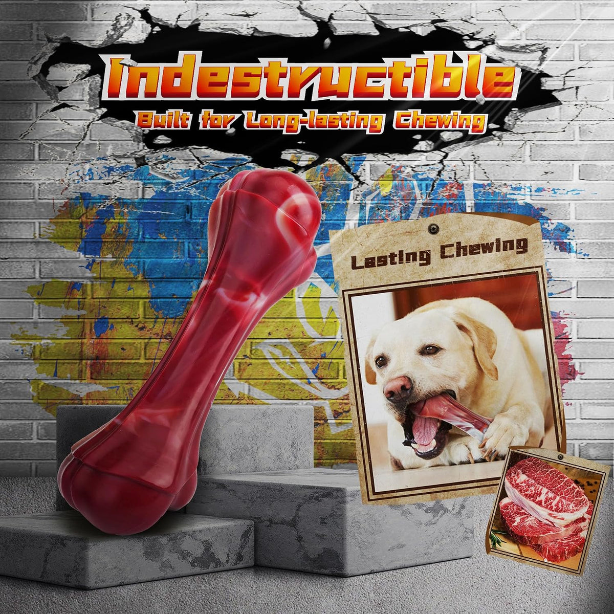 9-Pcs Variety Dog Toys for Aggressive Chewers,Medium & Large Dogs