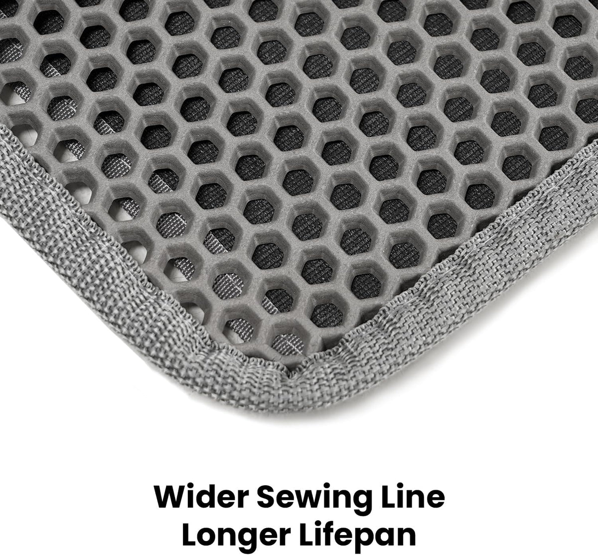 Cat Litter Mat New Size 23.6"x14.6" for Small Spaces, Upgrade Super Waterproof Back Layer Litter Box Mat, Non Slip, Durable, Soft on Paws Kitty Trapping Matt, Gray