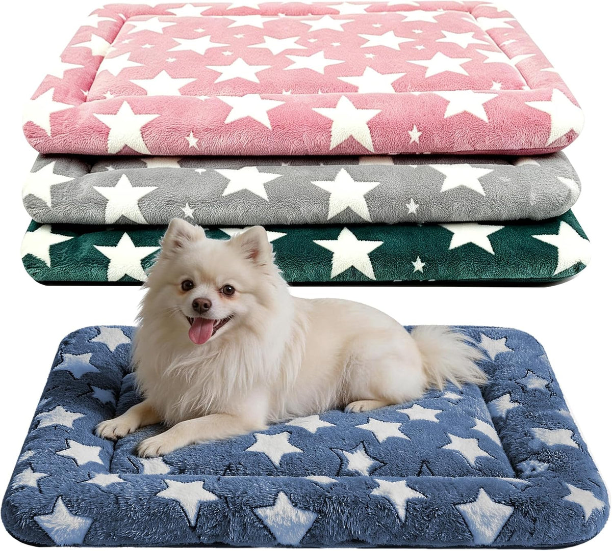 Dog Bed Mat, Reversible Crate Pads for Small/Medium/Large Dogs & Cats