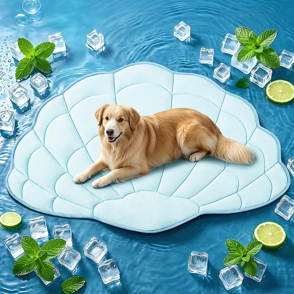 2.0 Self Cooling Mat for Dogs 36"x23" Reversible Dog Cooling Mat for Floor