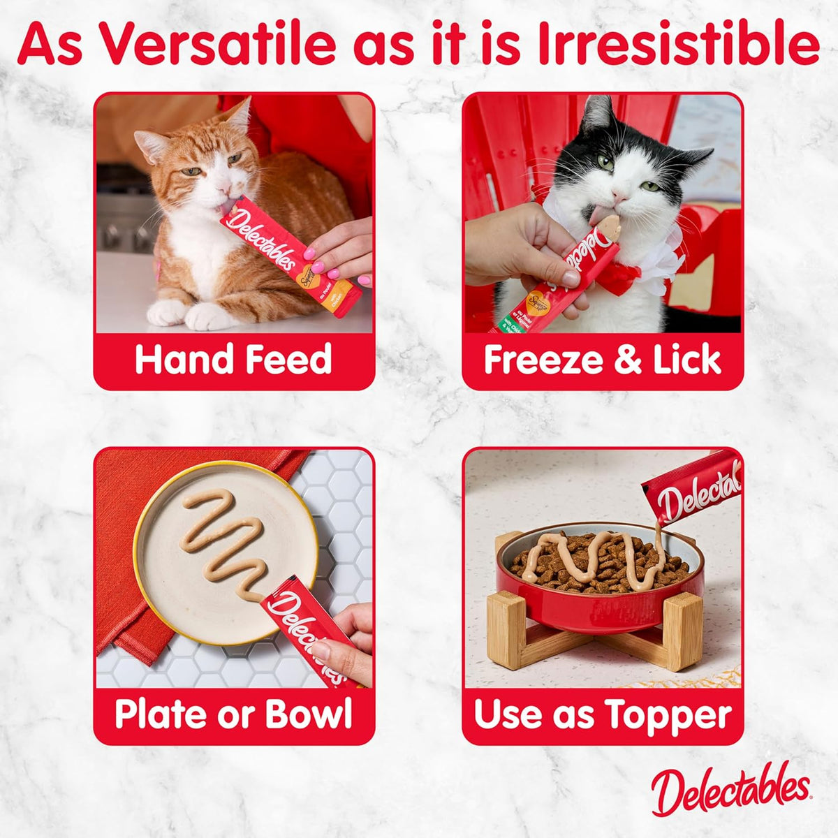 Delectables Squeeze Up Kitten Creamy Squeezable Puree, Lickable Wet Cat Treats, Grain Free, No Added Fillers, No by-Products, No Added Preservatives, 0.5 Ounces Tube Chicken, 32 Tubes Total
