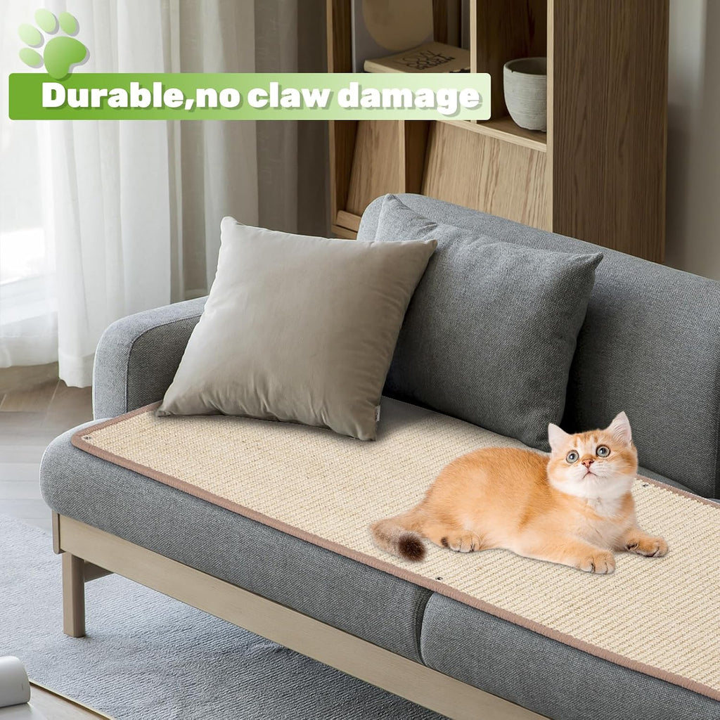 Uranshin Natural Sisal Cat Wall Climbing Carpet, Wall Scratcher Mat Pad