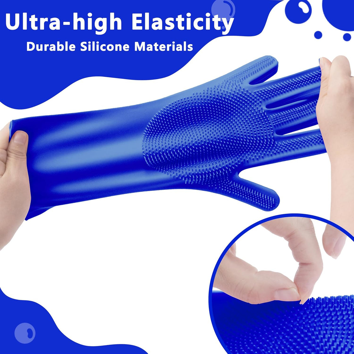 Pet Grooming Gloves—Dog Washing Gloves with High-Density Teeth