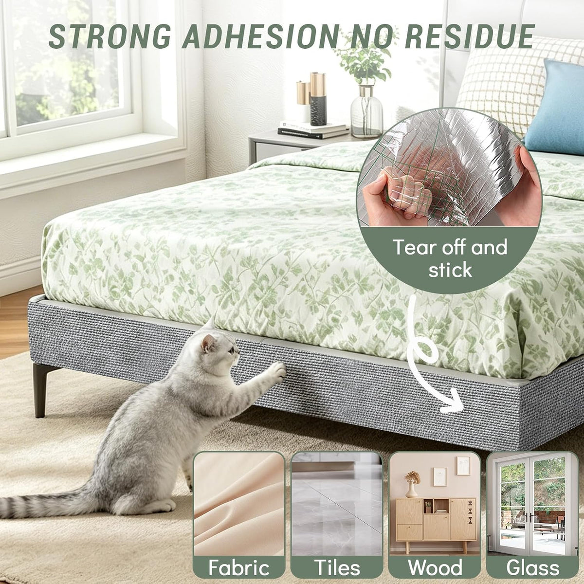 Cat Scratch Mat for Couch, 78.7x15.8 in Self-Adhesive