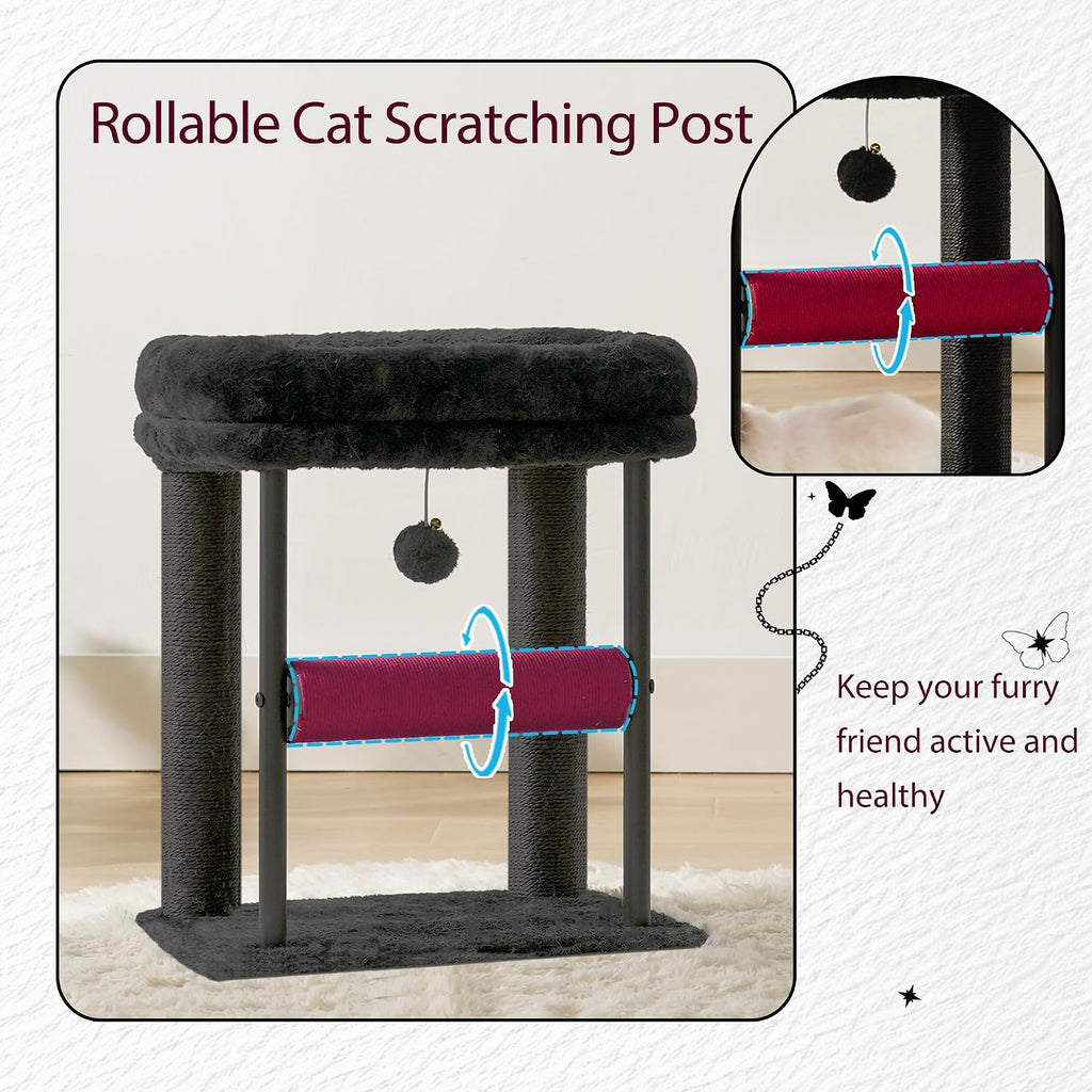 Hey-brother Cat Tree, Sturdy Tower with Sisal-Wrapped Columns, MPJ010SBR